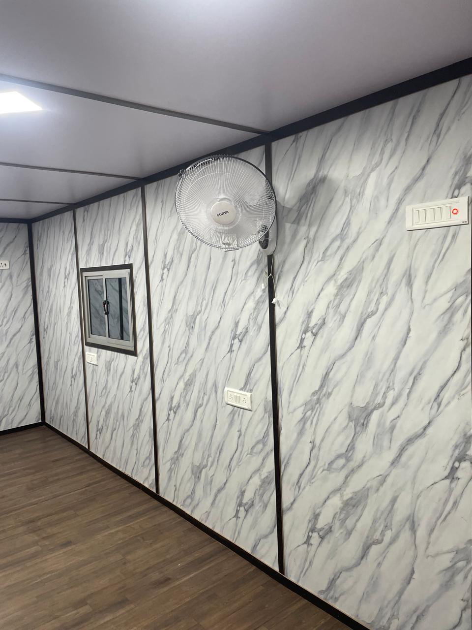 Container home in mountain setting